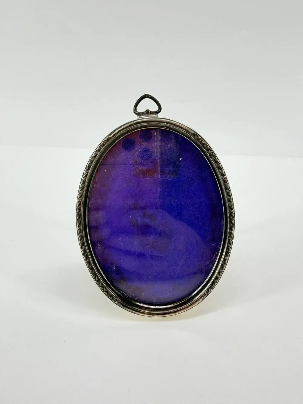 Vintage Webster Sterling Silver Oval Picture Frame Easel Back Wall Hanging